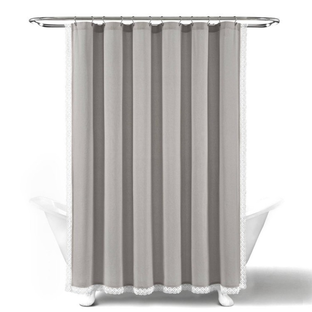 NWOT Lush Decor Rosalie Shower Curtain Gray